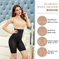 thumbnail image 2 of Joyshaper Shapewear Shorts for Women Tummy Control Body Shaper Thigh Slimmer Butt Lifter Panties(Black-L/Firm Control), 2 of 6