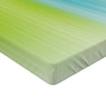 thumbnail image 2 of Ambesonne Green Fitted Sheet, Digital Stripes Vertical, Twin XL Size, Blue Green, 2 of 3