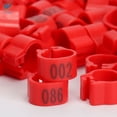 thumbnail image 4 of Deago 100 Pcs Bird Rings Leg Bands For Pigeon Parrot Lovebird Coturnix Quail Chicken Goose Turkey Clip Rings Number 1-100 (Red), 4 of 9