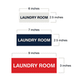 thumbnail image 2 of Basic Laundry Room Door / Wall Sign - Red / Yellow - Large, 2 of 5