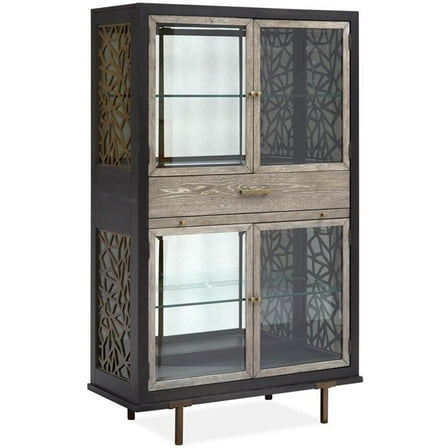 Bowery Hill Modern / Contemporary Display Cabinet in Black Finish