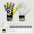 thumbnail image 2 of Football Goalkeeper Gloves Breathable Sports Training Accessories Sport Supplies (Yellow 10#), 2 of 10