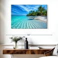 thumbnail image 3 of Elephant Stock Maldives Beach Coast Wall Art - Horizontal Canvas Wall Art - Living Room Wall Decor - Beach Canvas - Blue And Beige Decor - 39" x 26", 3 of 8