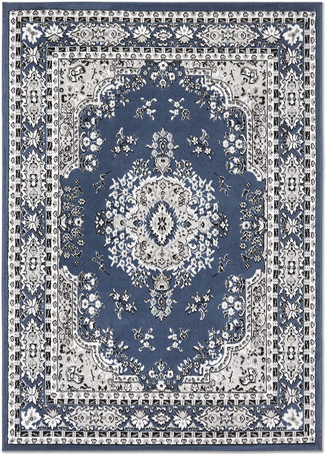 Rugs Blue Oriental 2x3 Area Rug Traditional Persian Bordered Mat Carpet