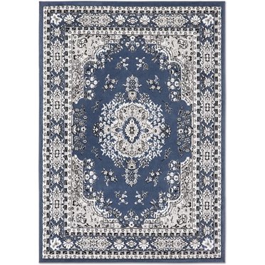Traditional Area Rug Bordered Medallion Design Persian Oriental Rugs Carpet Runners