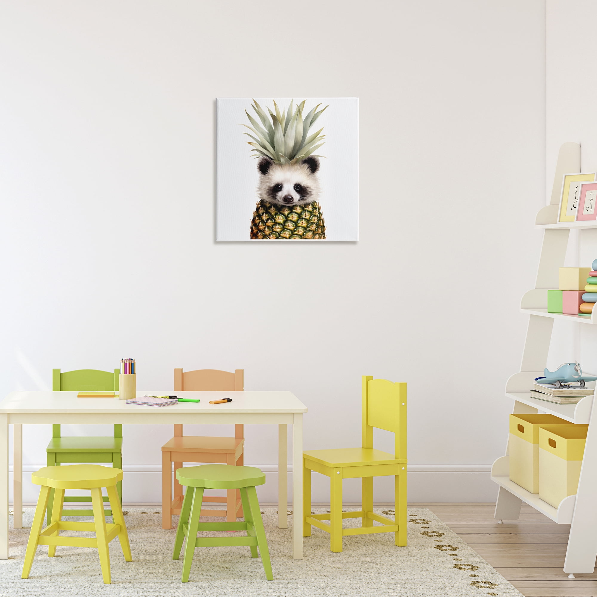 Stupell Industries Pineapple Panda Cub Canvas Wall Art, design by Lazar Studio