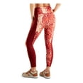 thumbnail image 2 of IDEOLOGY Womens Red Stretch Pocketed High Waist Leggings M, 2 of 4