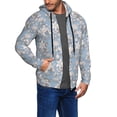 thumbnail image 2 of Goofa Lily Flower Pattern Mens Full-zip Hoodie, Zip-up Pullover Hooded Sweatshirt, Kangaroo Pocket Hoodie Ideal for Daily Wear, Travel, and Home-XX-Large, 2 of 5