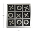 thumbnail image 4 of DecMode 9" x 1" Silver Aluminum Metal Tic Tac Toe Game Set with Black Frame, 1-Piece, 4 of 13
