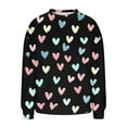 thumbnail image 6 of Fewfanhot Women Clothing Heart Graphic Printed Fall Sweaters Cute Long Sleeve Pullover Jumper Crew Neck Lightweight Sweater, 6 of 6