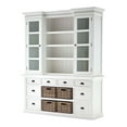thumbnail image 3 of Novasolo Home Decorative Library Hutch with Basket Set - White, 3 of 7
