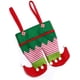thumbnail image 3 of MagiDeal 2 uds bolsas de dulces de Navidad calcetín, botas de elfo bolsas de regalo de galletas, relleno de saco, decoración de fiesta de Navidad, verde Namotu JQWJ385, 3 of 7