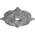 thumbnail image 3 of Ekena Millwork 28 3/8"OD x 3 3/4"ID x 1 5/8"P Benson Classic Ceiling Medallion (Fits Canopies up to 6 1/2"), Hand-Painted Ultra Pure White Crackle, 3 of 6