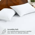 thumbnail image 2 of Bare Home Ultra-Soft Fitted Sheet + Pillowcase Set - Premium 1800 Collection - Deep Pocket - Cal King, White, 2 of 7