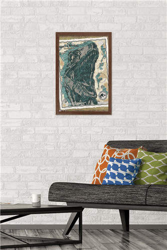 Jurassic World: Dominion - Sierra Nevada Mountains Map Wall Poster, 14.725" x 22.375" Framed
