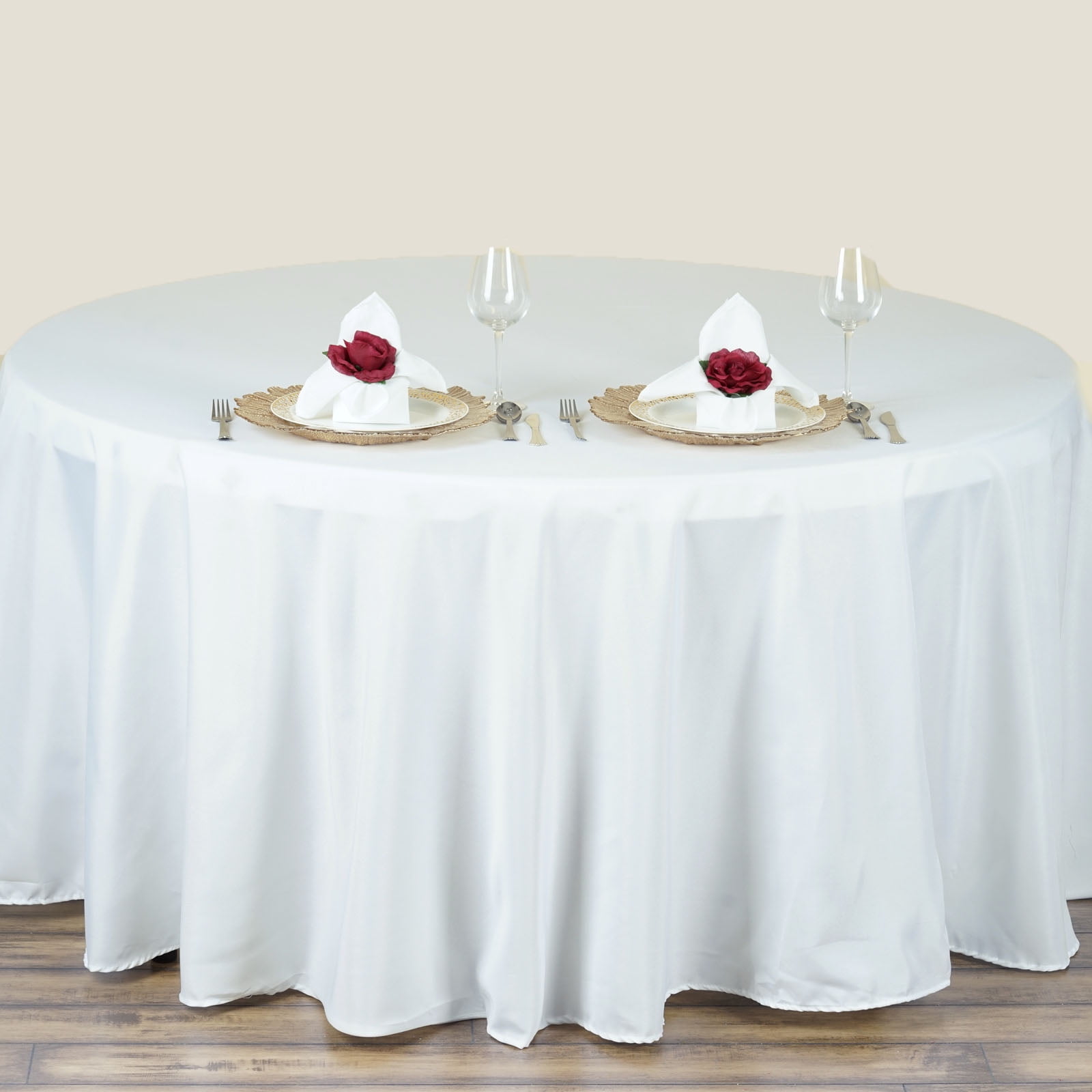 Efavormart 5pcs Of Black 70 Round Polyester Tablecloth For Kitchen