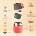 thumbnail image 6 of ENERGIFY Vacuum Insulated Thermos Food Container, Stainless Steel, 12oz, Fusion Coral, 6 of 9