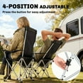 thumbnail image 4 of Outsunny Set of 2 Reclining Camping Chair, Folding Camp Chair, Black, 4 of 10