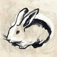 thumbnail image 3 of Vess, June Erica 15x15 Black Modern Framed Museum Art Print Titled - Antique Rabbit II, 3 of 5