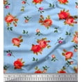 thumbnail image 1 of Soimoi Rayon Fabric Check,Leaves & Rose Flower Fabric Prints by Yard 42 Inch Wide, 1 of 3