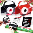 thumbnail image 1 of 2-in-1 Wrapping Paper Cutter & Tape Dispenser - Sliding Gift Wrap Roll Cutter Tool with 4 Tapes & Replacement Blades - Safe & Precise Cutting for Chr, 1 of 7