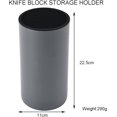thumbnail image 2 of Block Detachable Round Knife Holder Only Knife Storage Stand Keep Knives Organized and Clean (Grey), 2 of 5