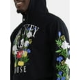 thumbnail image 4 of Disney Men's Floral Mickey Mouse Graphic Hoodie Sweatshirt, Sizes S-3XL, 4 of 5
