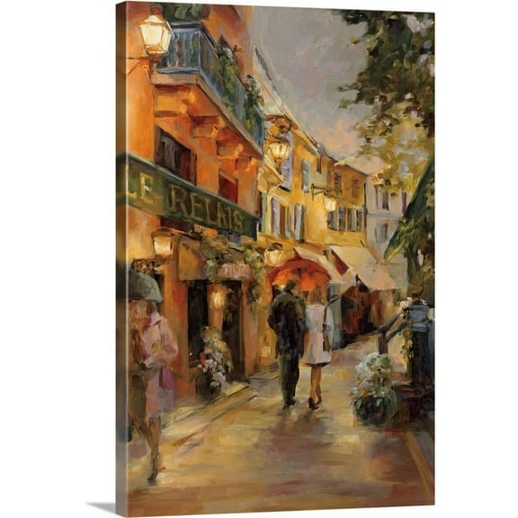 Great Big Canvas "Evening in Paris"  by Marilyn Hageman Peach Light Gray   Wrapped Canvas Print Wall Artwork
