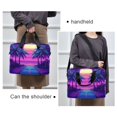 thumbnail image 6 of FORMRS 16" Laptop Bag Carrying Sleeve Case with Handle Travel Shoulder Briefcase, Purple Digital Art, 6 of 8