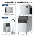 thumbnail image 7 of High-Capacity Commercial Ice Maker Machine - 550Lbs/24H Output, 360Lbs Storage Bin, Ice Ready in 5-15 Minutes, Stainless Steel Construction with Water Line Hookup, 7 of 7