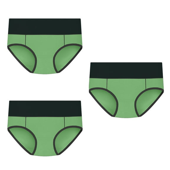 Bigersell Plus Size Period Underwear Clearance Ladies Underwear Panties Cotton Bikini Panty Style P-1917 Polyester Bikini Panties High Waisted Thongs Ladies Briefs High Waist Women's Panties Green XXL