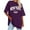 Purple, variant on Women's Sweatshirt Summer Half Sleeved Long Shirt Vintage New York Letter Print Casual Fashion T Shirt Turtle Neck Long Sleeve Shirt Women Long Sleeve T Shirts for Woman Womens Running Shirts Loose