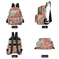 thumbnail image 4 of FORMRS Mini Backpack Purse for Women Quilted Travel Daypack Casual Shoulder Bag, Cityscape Painting, 4 of 7