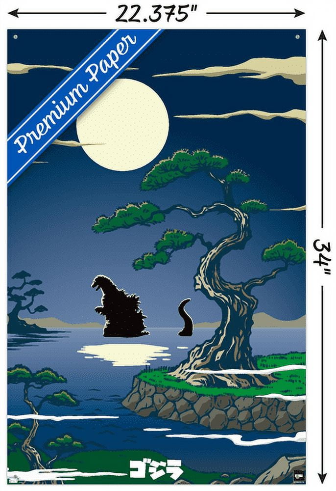 Godzilla - Lake Wall Poster with Pushpins, 22.375" x 34"