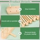 thumbnail image 4 of Escurridor de bolsas de plástico, soporte reutilizable para bolsas y vasos con 10 varillas, escurridor de madera de pino, 4 of 6