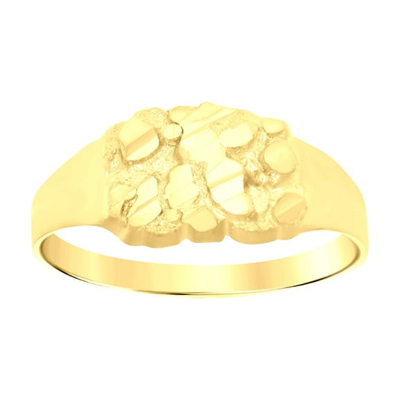 14k 14kt Yellow Gold Womens Nugget Fashion Ring
