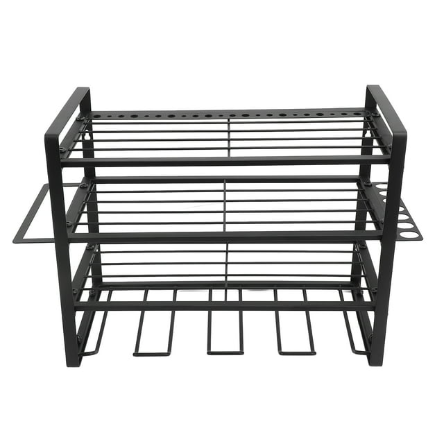 Power Tool Organizer Wall Mount 4 Layer Garage Drill Storage Heavy Duty Metal Stand