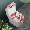 thumbnail image 2 of HELLHERO Snowman Candy Adjustable Dustproof 2 Pieces with Elastic Bottom Toilet Seat Lid Cover Reusable, 2 of 7