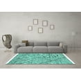 thumbnail image 3 of Ahgly Company Indoor Rectangle Abstract Turquoise Blue Modern Area Rugs, 7' x 9', 3 of 4