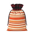 thumbnail image 3 of Color Matching Linen Bundle Mouth Gift Bag Can Be Used For Daily Small Items Orangered Stripe Hand-Drawn Sketch_3 Small, 3 of 8