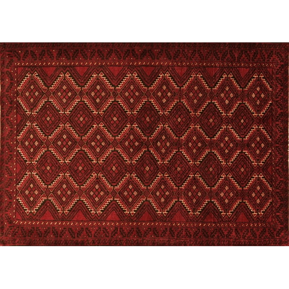 Ahgly Company Indoor Rectangle Persian Orange Traditional Area Rugs, 2' x 5'