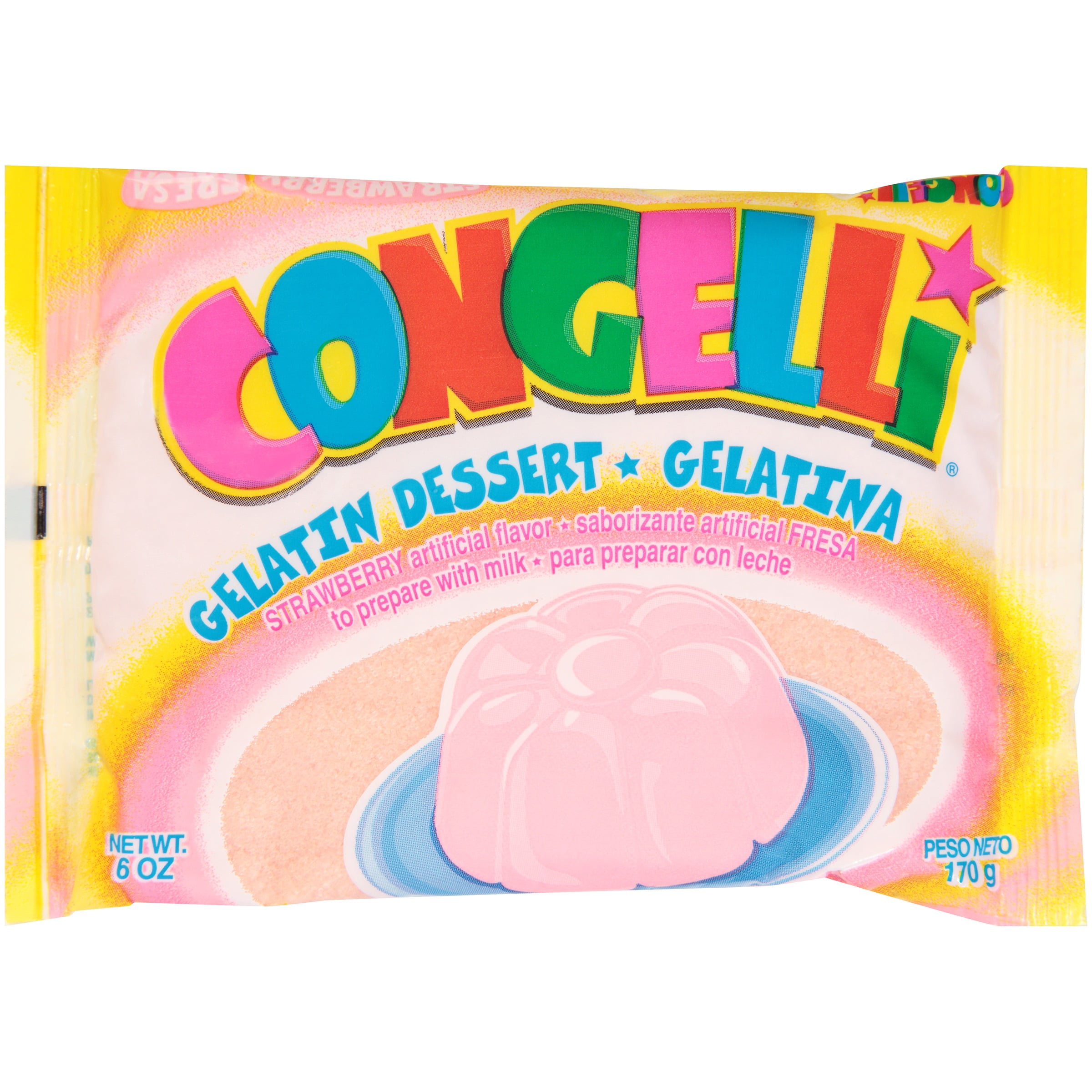 Congelli Strawberry Milk Based Gelatin Dessert 6 oz. Bag by Vilore Foods Company, Inc.