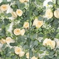thumbnail image 6 of Zukuco 2 Pack 12Ft Artificial Eucalyptus Flower Garland with Roses, Fake Rose Flower Greenery Garland Floral Vines for Wedding Home Party Table Runner Decor (2PCS, champagne), 6 of 7