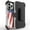American Flag, variant on For Apple iPhone 13 Pro Max 6.7 inch Heavy Duty Defender Armor Hybrid Case Cover With Clip Black/Black