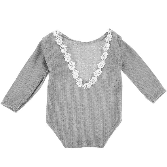 KAKOWELY Conjunto de bebé niña, mono de manga larga, mono de fotografía para recién nacidos, ropa para niña pequeña