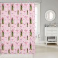 thumbnail image 2 of Manfei Coquette Bow Shower Curtain 72Wx72L,Cute Cucumber Pattern Bathroom Curtain, 2 of 5