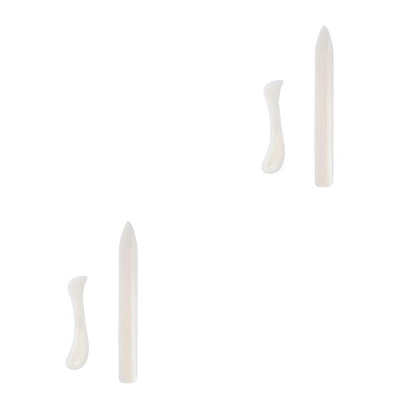 Injueey 2 Pieces Scoring Creaser Folder Paper Crafts Scraper Tool Handmade Cards Scrapbooking Plastic Household DIY Bookbinding 20.5 x 2.4 cm, 12 x 2.4 cm 2piezas Injueey CBP101103
