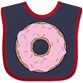 thumbnail image 3 of Inktastic Pink Donut with Sprinkles Boys or Girls Baby Bib, 3 of 4