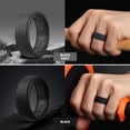 thumbnail image 4 of Anillo de silicona Egnaro para hombre, 10 mm de ancho y 2,5 mm de grosor, paquete múltiple, 4 of 6