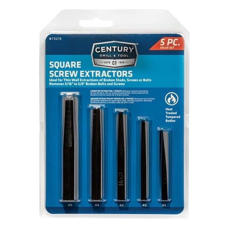 UPC: 0081838732158 | Century Drill & Tool L73215 Spiral Flute Screw Extractor CD Set  5 Piece
